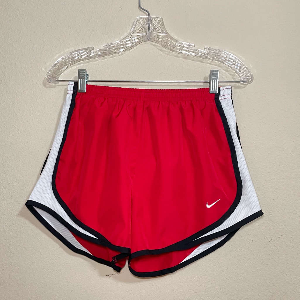 Nike Dri-Fit Tempo Lined Running Shorts Women's Size Medium Red